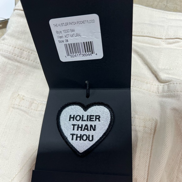 MOTHER The Patch Pocket High-Rise Flare Jeans in Cream - Picture 11 of 12